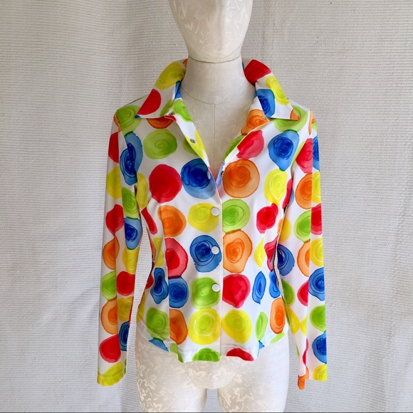 Vintage Tops - Vintage Top Clown Crayons Painter Stretchy Costume